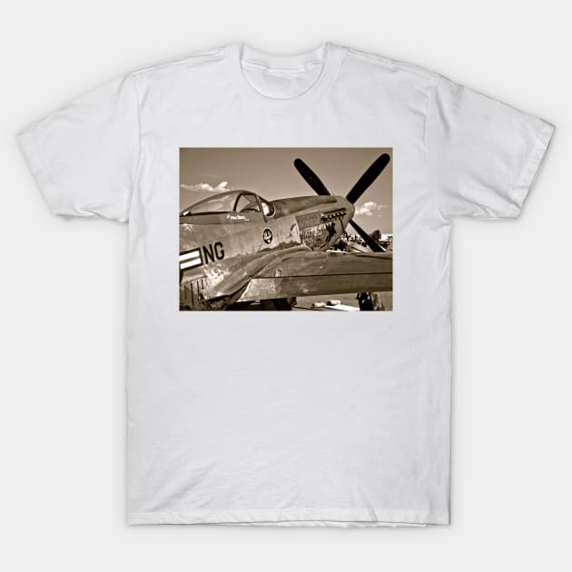 Stang Evil Vintage Mustage Fighter Plane T-Shirt by Scubagirlamy